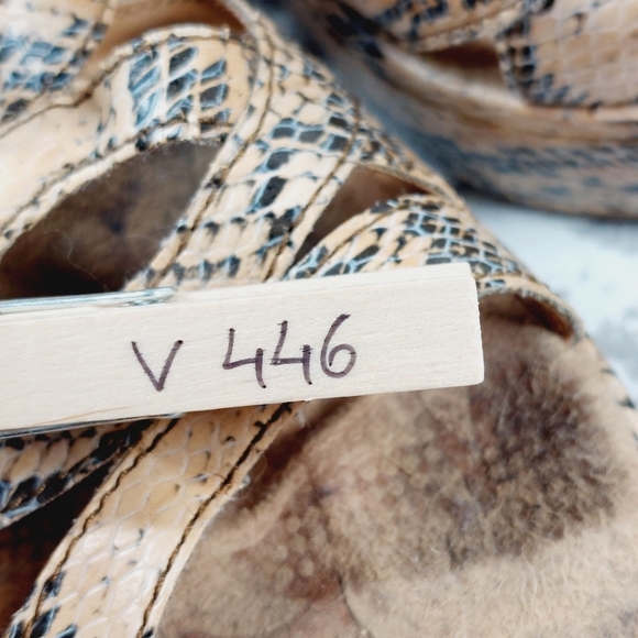 B.O.C.  Snakeskin Print Wedge Heel Buckle Ankle Strap Summer Sandals V446 - Picture 13 of 13